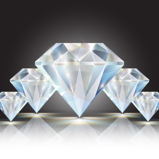 ベクトルの光沢のあるダイヤモンド - ベクター画像