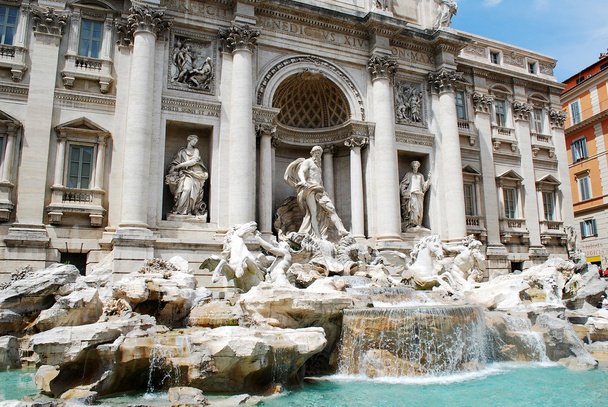 fontána di trevi - slavný Řím místo - Fotografie, Obrázek