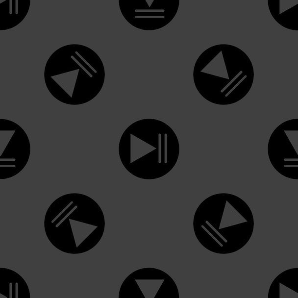 Play button web icon. flat design. Seamless pattern. - Vector, Image