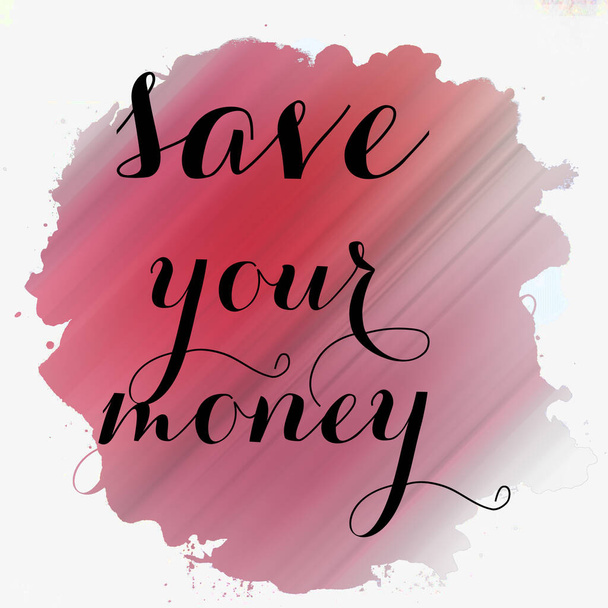 save your money text on abstract colorful background - Zdjęcie, obraz