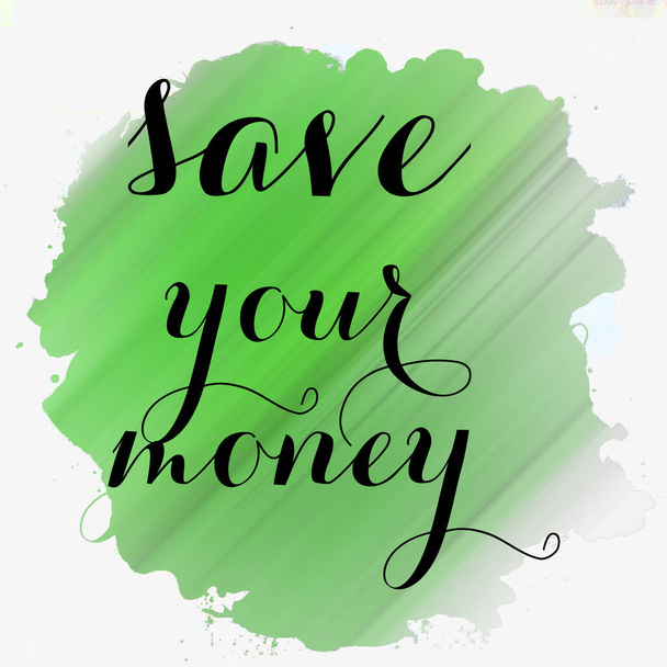 salvar o seu texto dinheiro em fundo colorido abstrato - Foto, Imagem