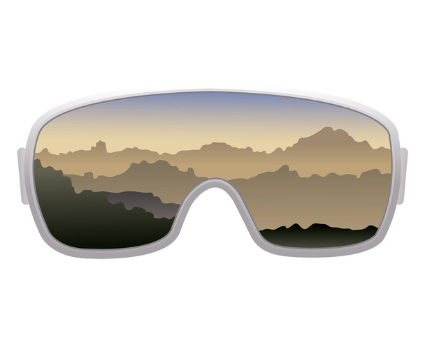 Óculos de esqui
 - Vetor, Imagem