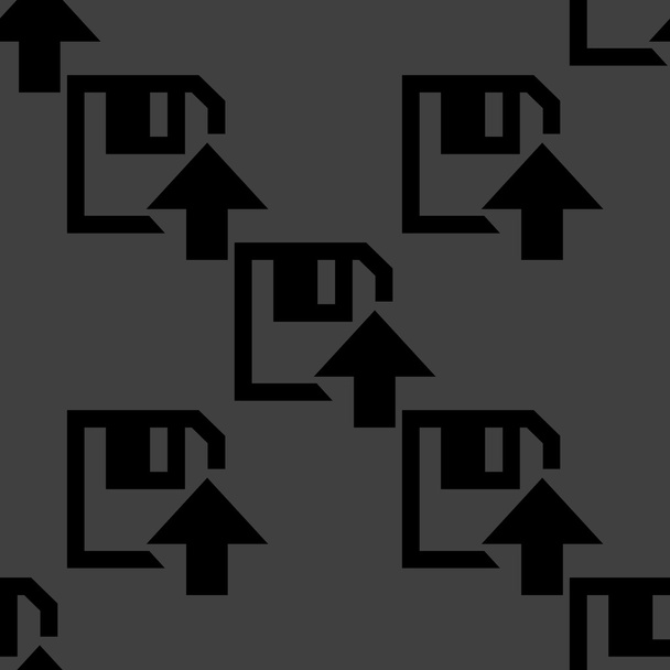 floppy disk upload web icon. flat design. Seamless pattern. - Vector, Image