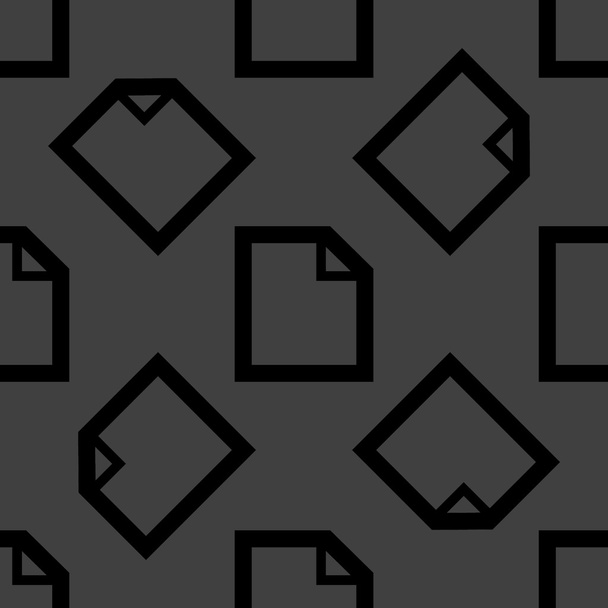 blank paper web icon. flat design. Seamless pattern. - Vektör, Görsel