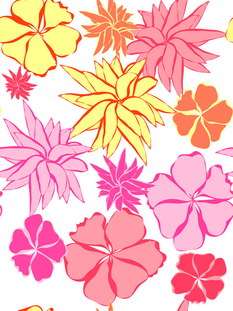 Abstract floral seamless pattern - Vektor, kép