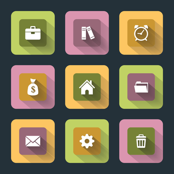 Flat icons for web and mobile - Vettoriali, immagini