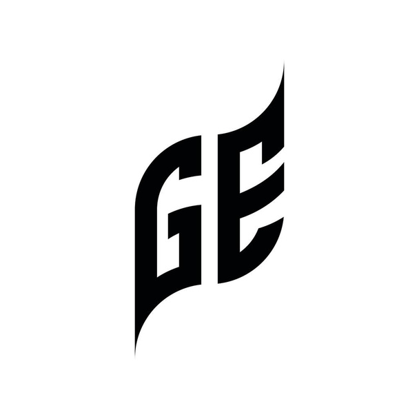 GE Monogram γεωμετρικό σχήμα πρότυπο στυλ. Μονογραφικό διάνυσμα αρχικού σχεδιασμού απομονωμένο σε λευκό φόντο - Διάνυσμα, εικόνα