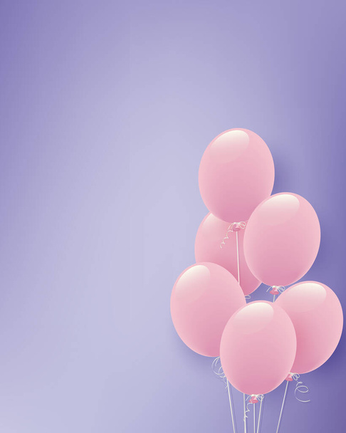 background of pastel color balloon illustration - Vecteur, image