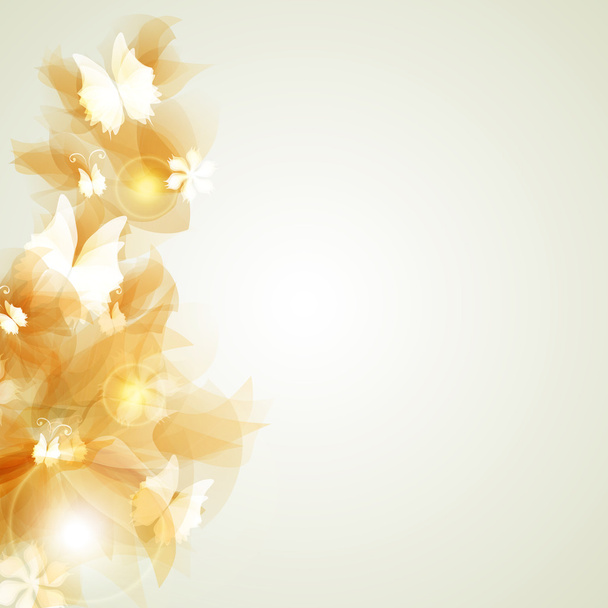 Абстрактний художній фон з жовтим квітковим елементом
 - Вектор, зображення