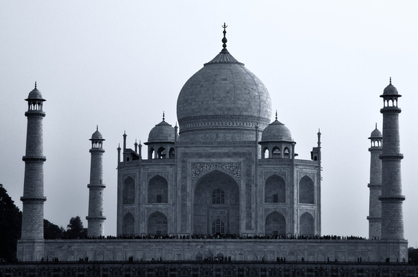Musta ja valkoinen Taj Mahal Agra
 - Valokuva, kuva