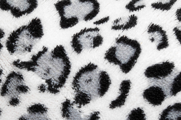 A Fabric Fur Leopard Animal Print Background - Photo, Image