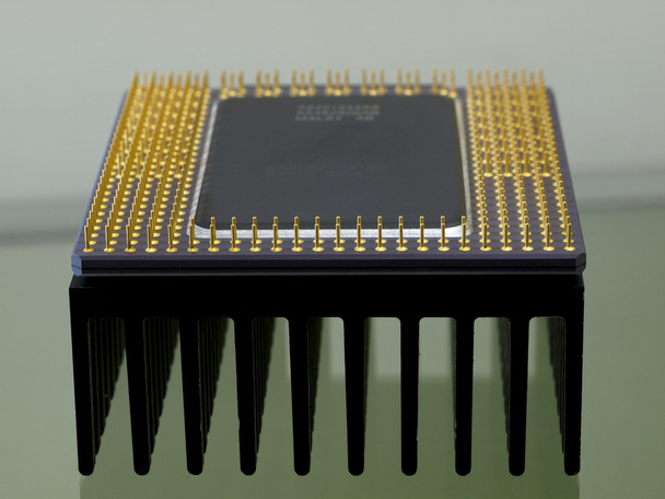 CPU en heatsink op 18 jaar geleden, sinds 1993 - Foto, afbeelding