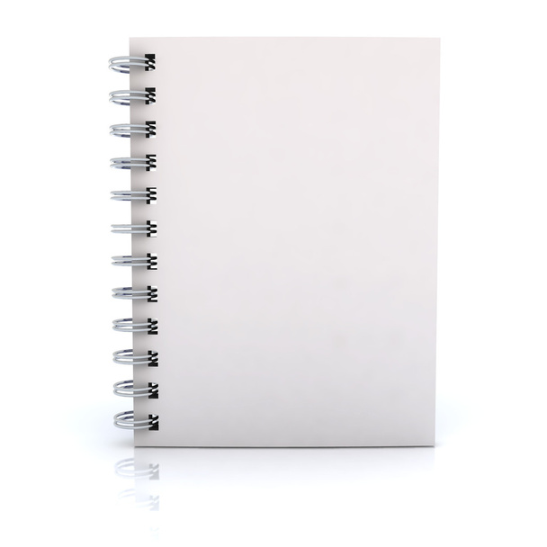 fehér notebook. 3D-s renderelt illusztráció. elszigetelt fehér. - Fotó, kép