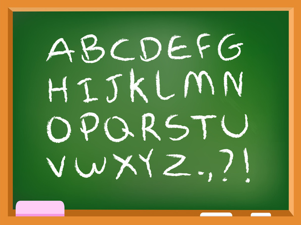 黒板のアルファベット - ベクター画像
