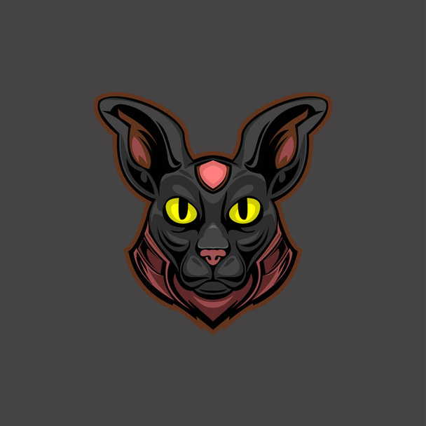 Cat Anubis Mascot Logo Template - Zdjęcie, obraz