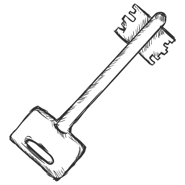 kétoldalas karos kulcs - Vektor, kép