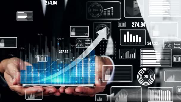Konzeptionelles Business-Dashboard für die Analyse von Finanzdaten - Filmmaterial, Video