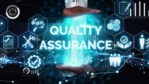 QA Quality Assurance and Quality Control konceptuální - Záběry, video