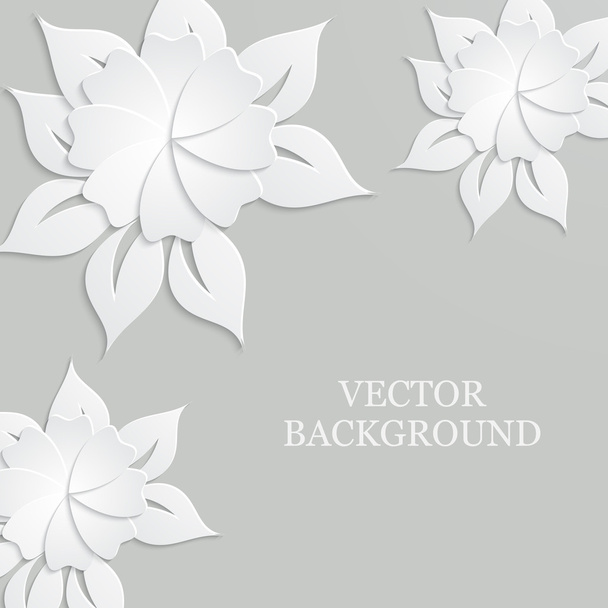 Abstract background with paper flowers. - Vettoriali, immagini