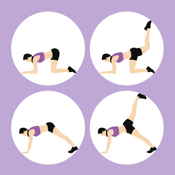 Woman Fitness Vector - Vector, Image