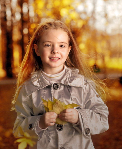 happy children in autumn park - Photo, Image