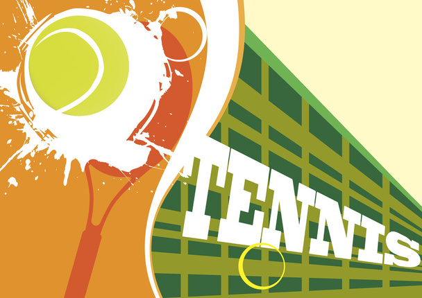 Cancha de tenis roja
 - Vector, imagen