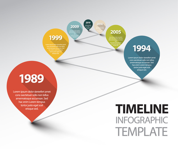 Modèle de chronologie infographique
 - Vecteur, image