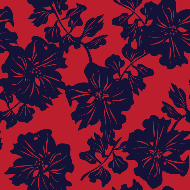 Floral seamless pattern design for fashion textiles, graphics, backgrounds and crafts - Vecteur, image