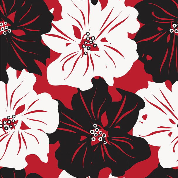 Kukka saumaton kuvio suunnittelu muoti tekstiilit, grafiikka, taustat ja käsitöitä - Vektori, kuva