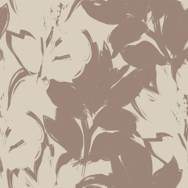 Квіткові мазки пензлем безшовний візерунок для модних принтів, графіки, фону та ремесел
 - Вектор, зображення