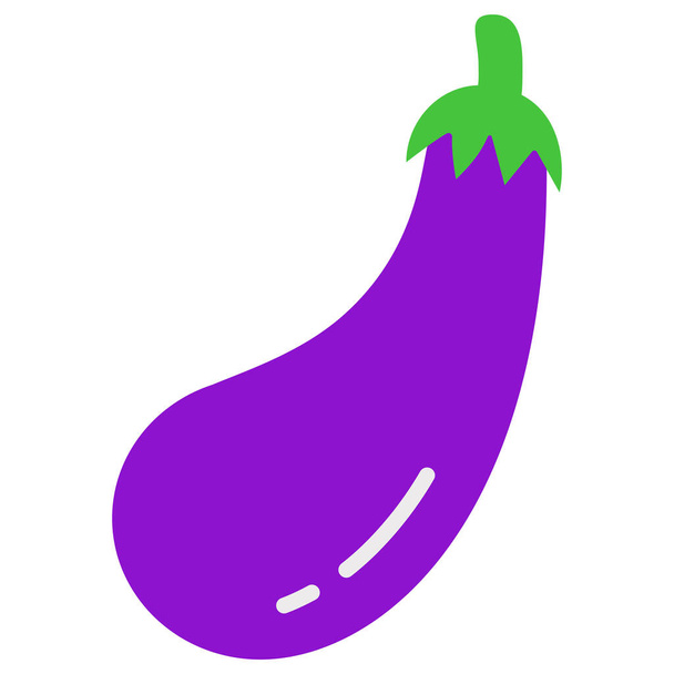eggplant. web icon simple illustration - Vektor, kép