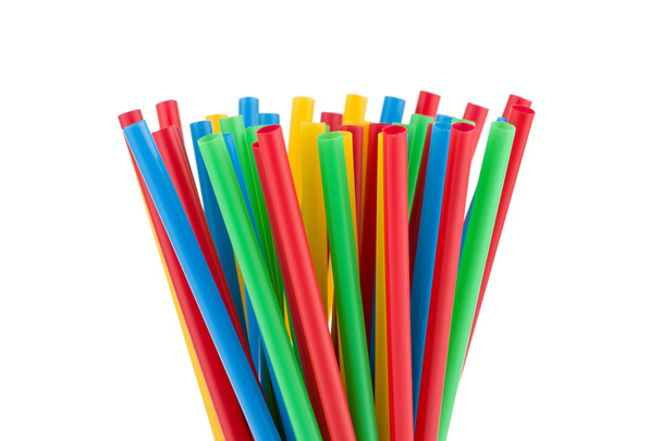 Colorful drinking straws background - Photo, Image