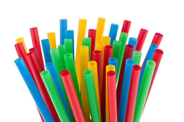 Colorful drinking straws background  - Photo, Image