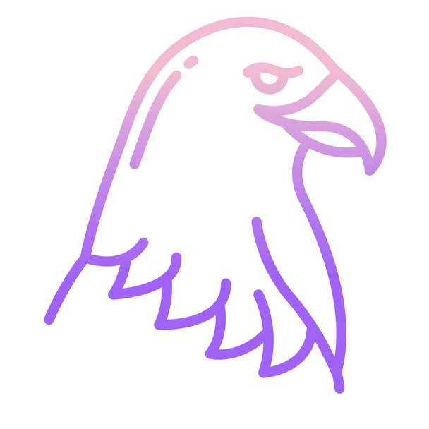 eenvoudige vector icoon, illustratie van adelaar vogel - Vector, afbeelding