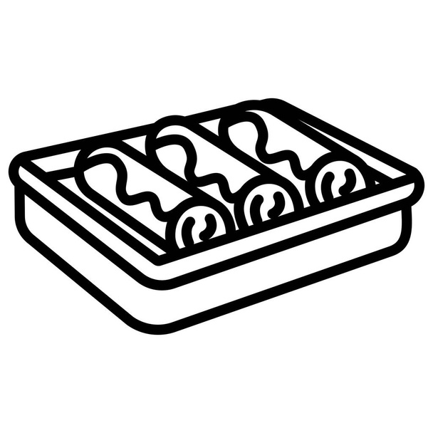 Ícone de Enchiladas simples, ilustração vetorial - Vetor, Imagem