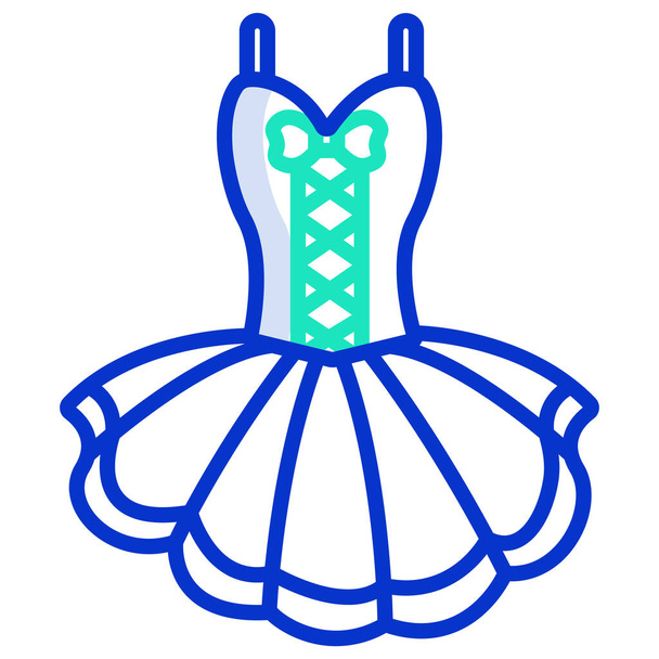 simple vector icon, illustration of Ballet frock - Vetor, Imagem