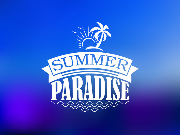 Il poster Summer Paradise
 - Vettoriali, immagini