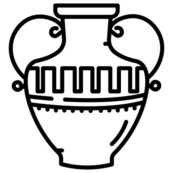 単純なベクトルアイコン、 Amphoraのイラスト - ベクター画像