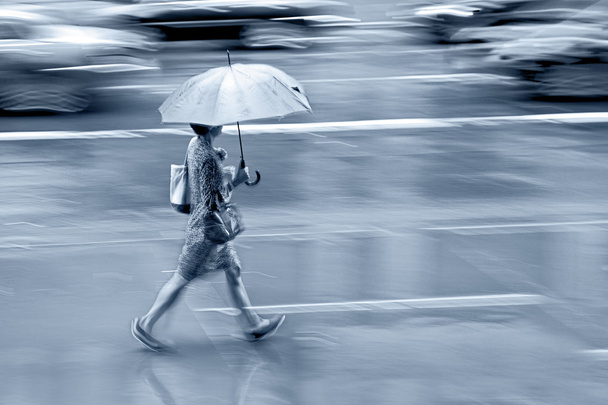 rainy day motion blur - Foto, Imagen