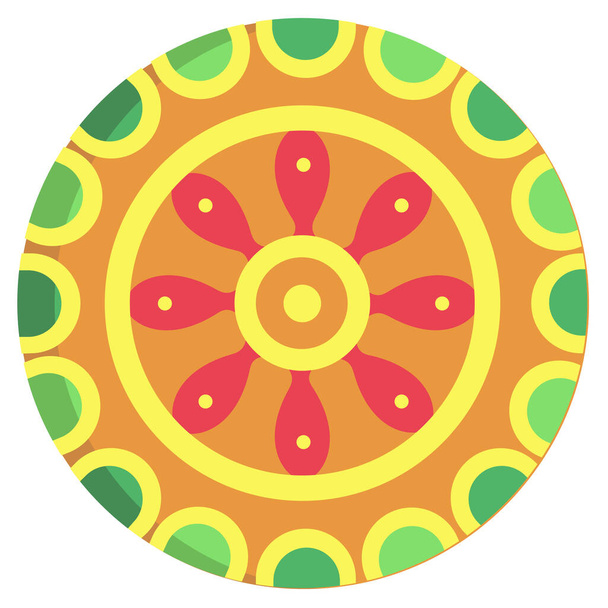 vector illustration of circular ornament icon - Vetor, Imagem