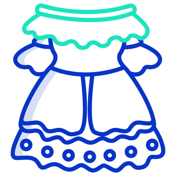 Vestido simples ícone web ilustração - Vetor, Imagem