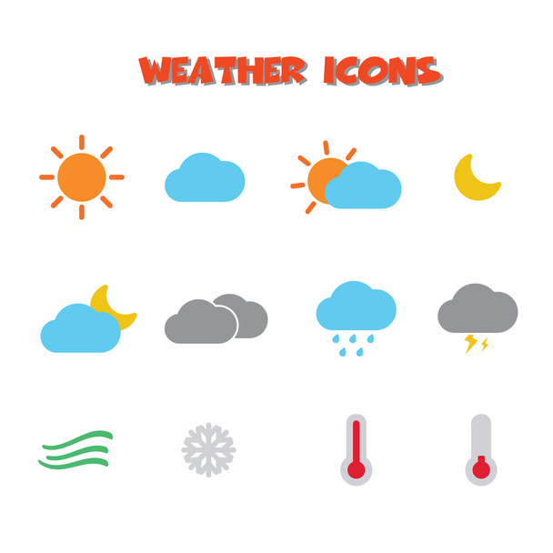 weather icons - Vektori, kuva