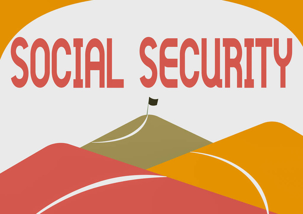 Konzeptionelle Zurschaustellung sozialer Sicherheit. Unterstützung von Unternehmen durch den Staat mit unzureichendem oder gar keinem Einkommen. - Foto, Bild
