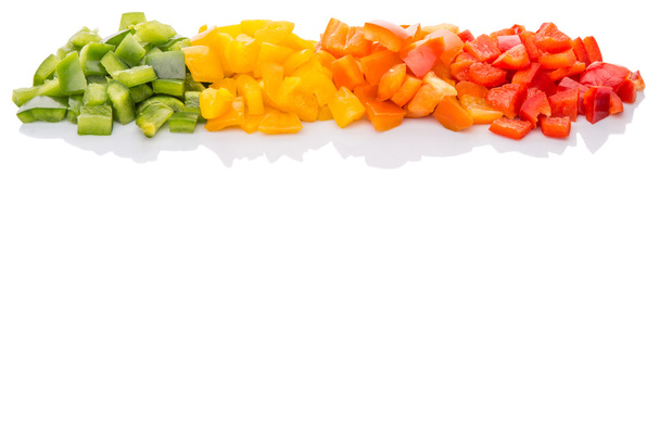 Capsicum colorido picado
 - Foto, imagen