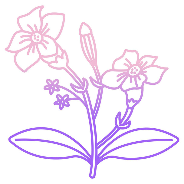 jednoduchá vektorová ikona, ilustrace květiny - Vektor, obrázek