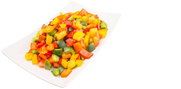 πολύχρωμο μίγμα ψιλοκομμένες πιπεριές - Φωτογραφία, εικόνα