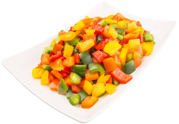 πολύχρωμο μίγμα ψιλοκομμένες πιπεριές - Φωτογραφία, εικόνα