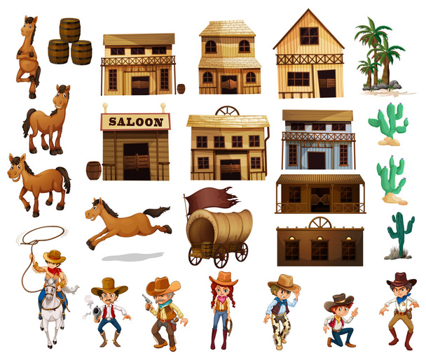 Western cowboys - Vector, Image