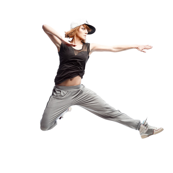 hip-hop woman dancing - Foto, afbeelding