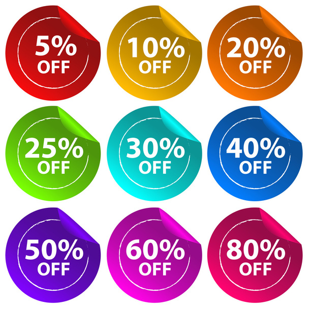 Stickers for discount offers - Vector, Image